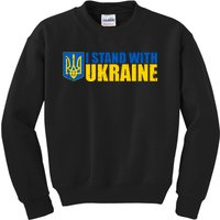 I Stand With Ukraine War Kids Sweatshirt