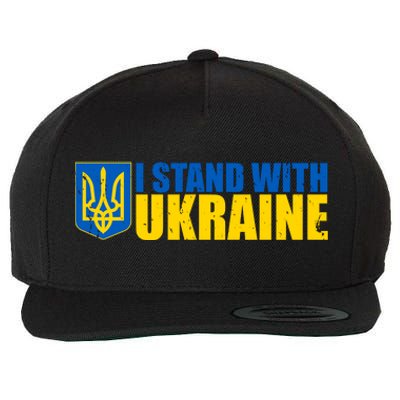 I Stand With Ukraine War Wool Snapback Cap