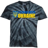 I Stand With Ukraine War Kids Tie-Dye T-Shirt