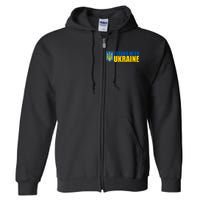 I Stand With Ukraine War Full Zip Hoodie