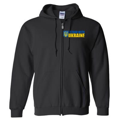 I Stand With Ukraine War Full Zip Hoodie