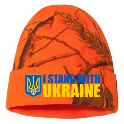 I Stand With Ukraine War Kati Licensed 12" Camo Beanie