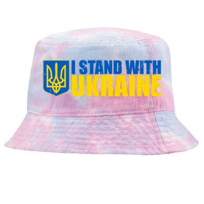 I Stand With Ukraine War Tie-Dyed Bucket Hat