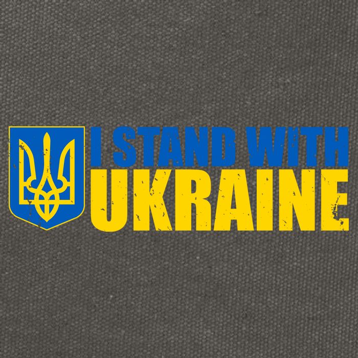 I Stand With Ukraine War Cotton Canvas Backpack