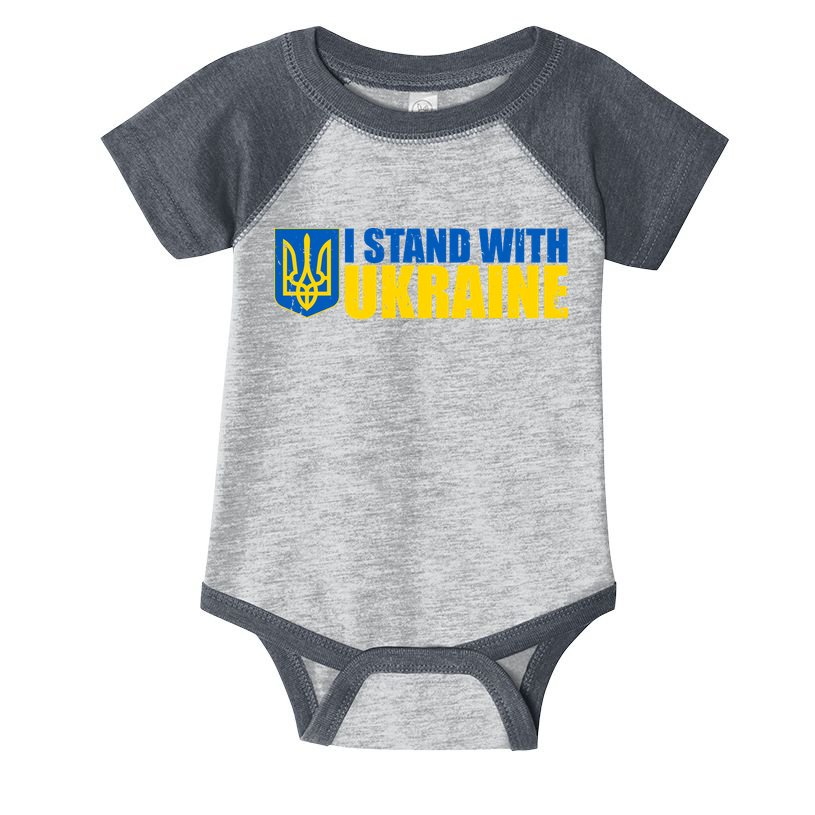 I Stand With Ukraine War Infant Baby Jersey Bodysuit