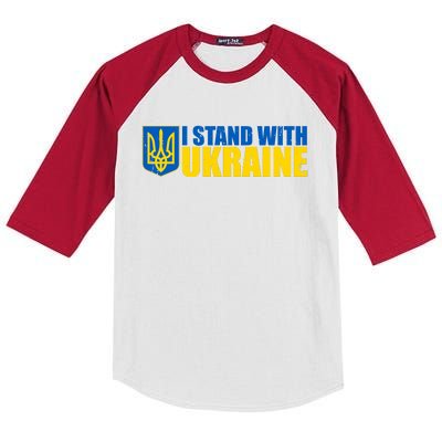 I Stand With Ukraine War Kids Colorblock Raglan Jersey