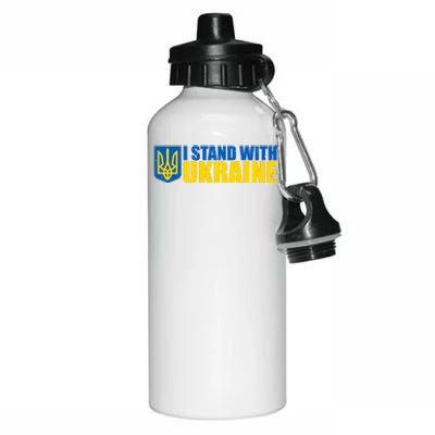 I Stand With Ukraine War Aluminum Water Bottle