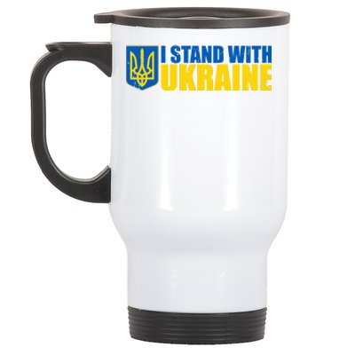 I Stand With Ukraine War Stainless Steel Travel Mug