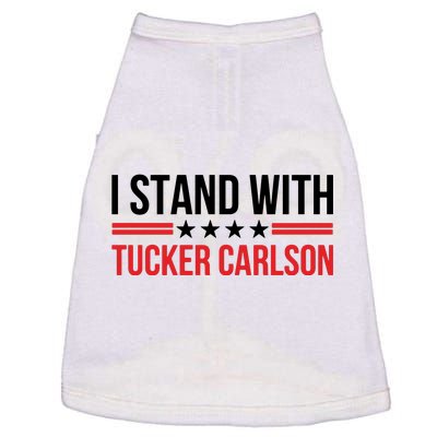 I Stand With Tucker Carlson Vintage American Flag Doggie Tank