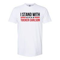 I Stand With Tucker Carlson Vintage American Flag Softstyle CVC T-Shirt