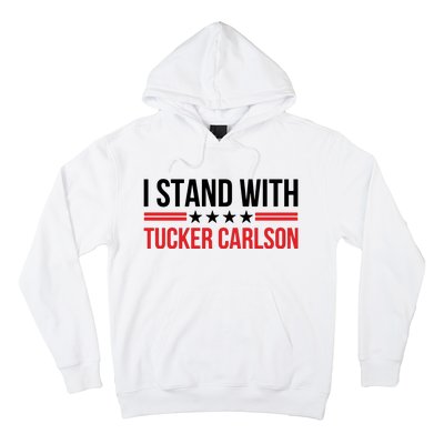 I Stand With Tucker Carlson Vintage American Flag Hoodie