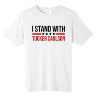 I Stand With Tucker Carlson Vintage American Flag Tall Fusion ChromaSoft Performance T-Shirt