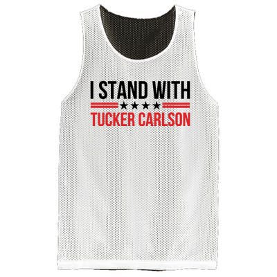 I Stand With Tucker Carlson Vintage American Flag Mesh Reversible Basketball Jersey Tank