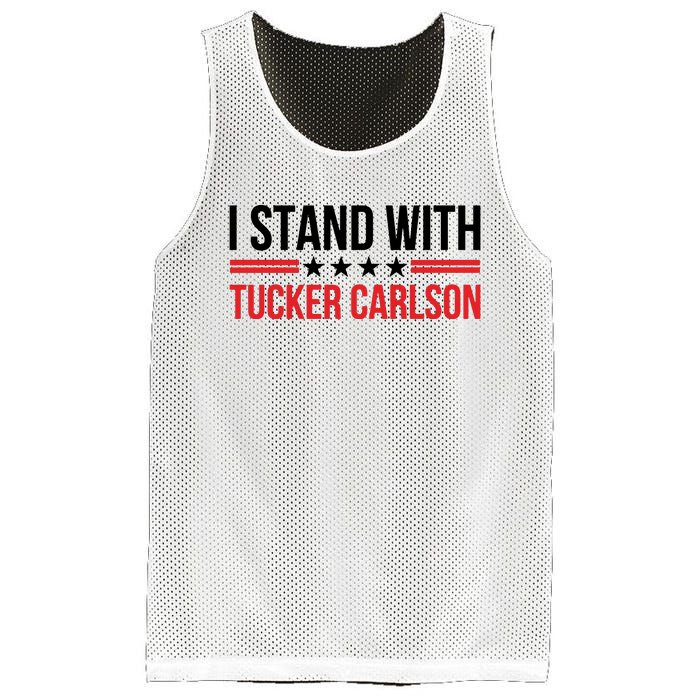 I Stand With Tucker Carlson Vintage American Flag Mesh Reversible Basketball Jersey Tank