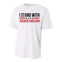 I Stand With Tucker Carlson Vintage American Flag Performance Sprint T-Shirt