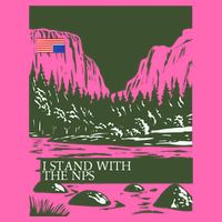 I Stand With The Nps National Park Support Stripe Pom Pom Beanie