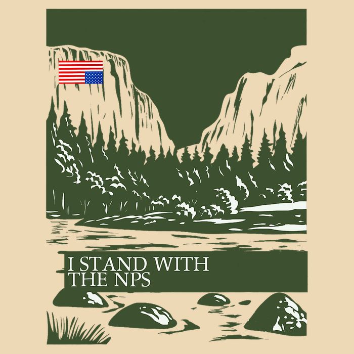 I Stand With The Nps National Park Support Drawstring Bag