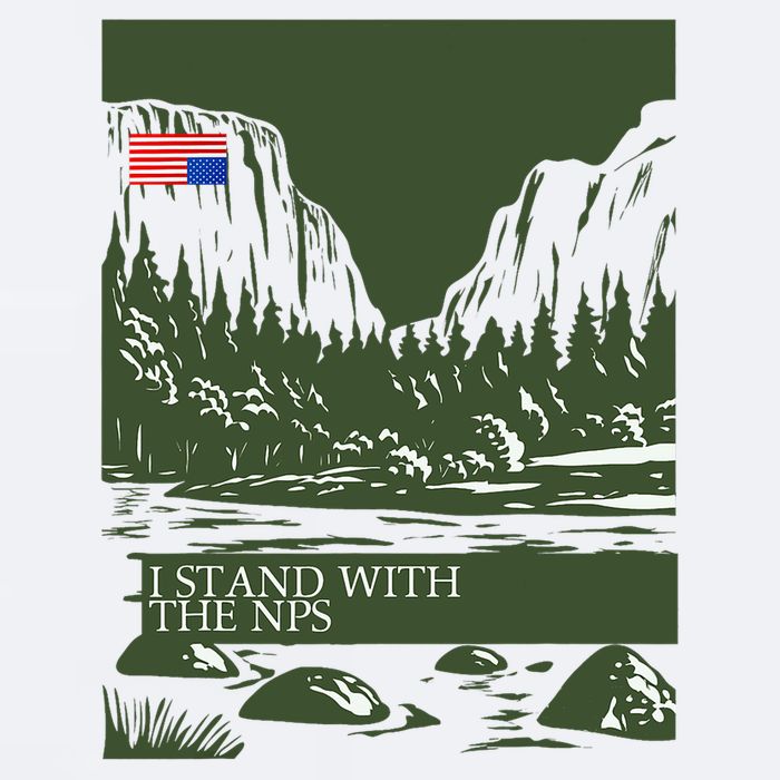 I Stand With The Nps National Park Support Sueded Cloud Jersey T-Shirt