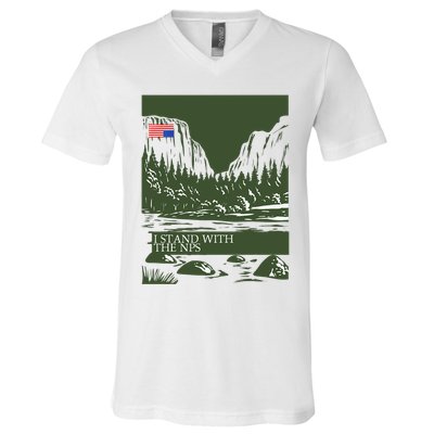 I Stand With The Nps National Park Support V-Neck T-Shirt