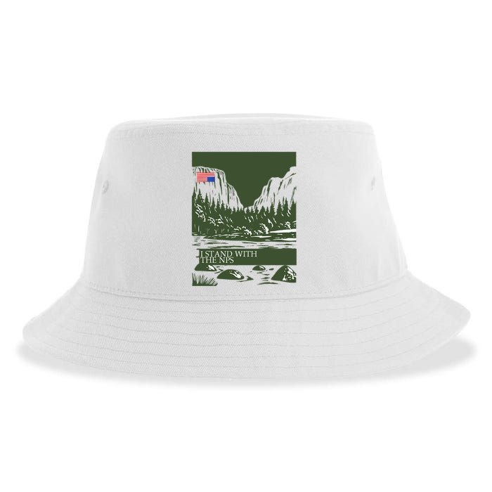 I Stand With The Nps National Park Support Sustainable Bucket Hat