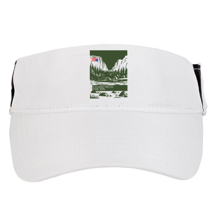 I Stand With The Nps National Park Support Adult Drive Performance Visor