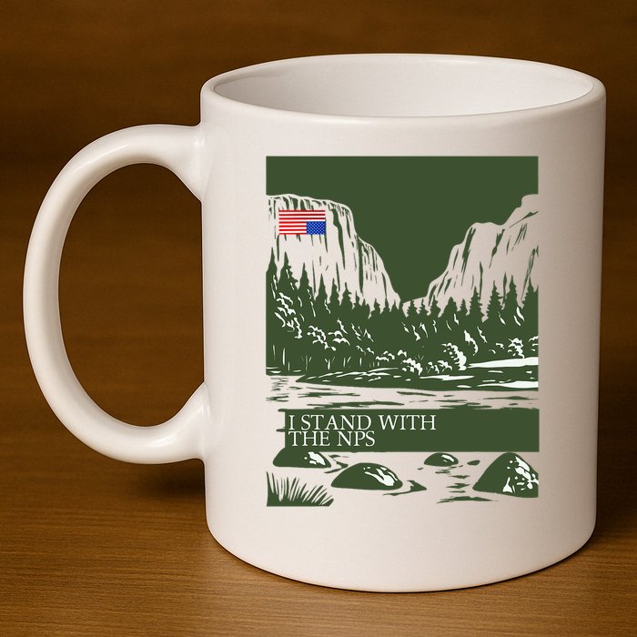 I Stand With The Nps National Park Support 11oz C Handle Ceramic Mug