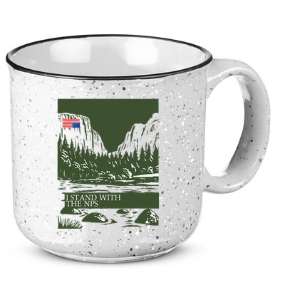 I Stand With The Nps National Park Support 15oz Campfire Ceramic Mug