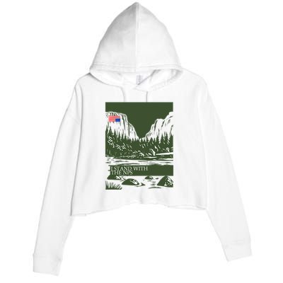 I Stand With The Nps National Park Support Crop Fleece Hoodie