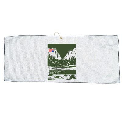 I Stand With The Nps National Park Support Large Microfiber Waffle Golf Towel