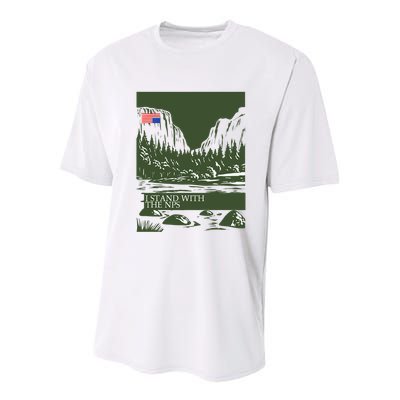 I Stand With The Nps National Park Support Youth Performance Sprint T-Shirt