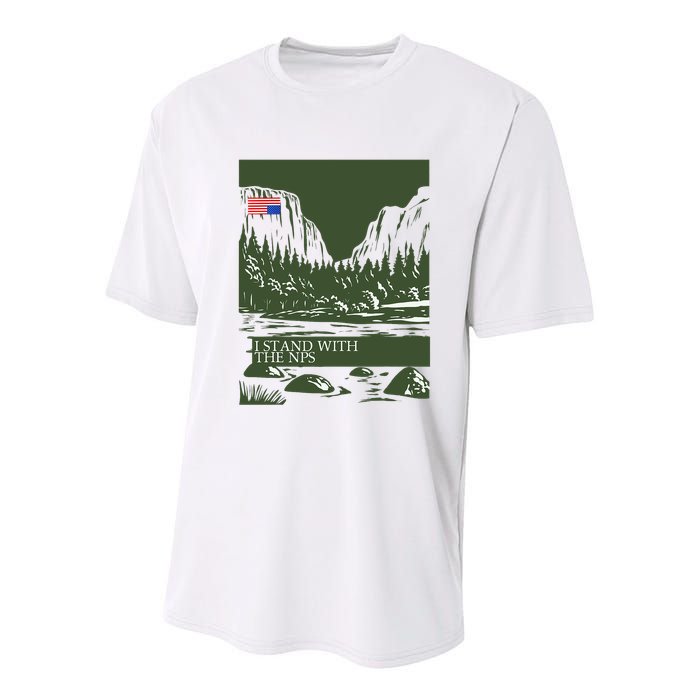 I Stand With The Nps National Park Support Youth Performance Sprint T-Shirt