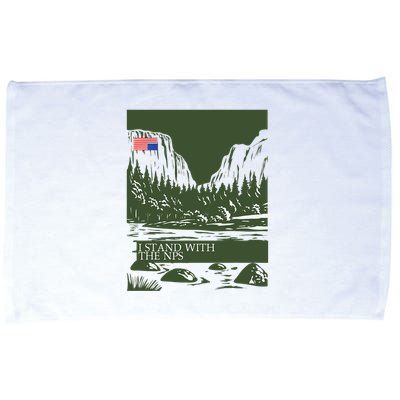 I Stand With The Nps National Park Support Microfiber Hand Towel