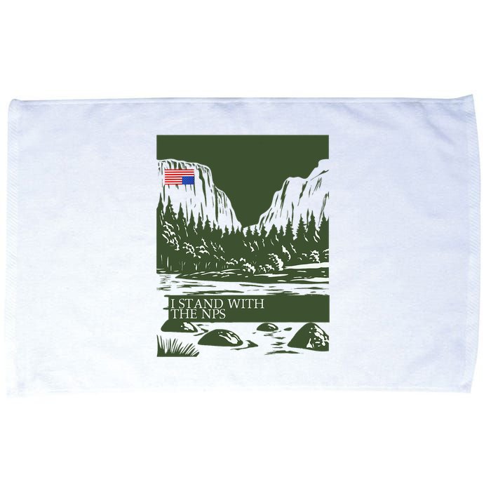 I Stand With The Nps National Park Support Microfiber Hand Towel