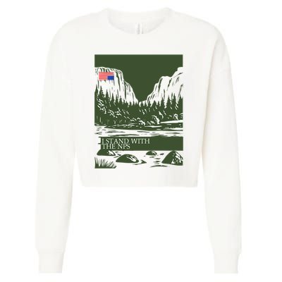 I Stand With The Nps National Park Support Cropped Pullover Crew