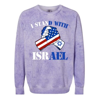 I Stand With Israel Colorblast Crewneck Sweatshirt