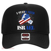 I Stand With Israel High Crown Mesh Back Trucker Hat