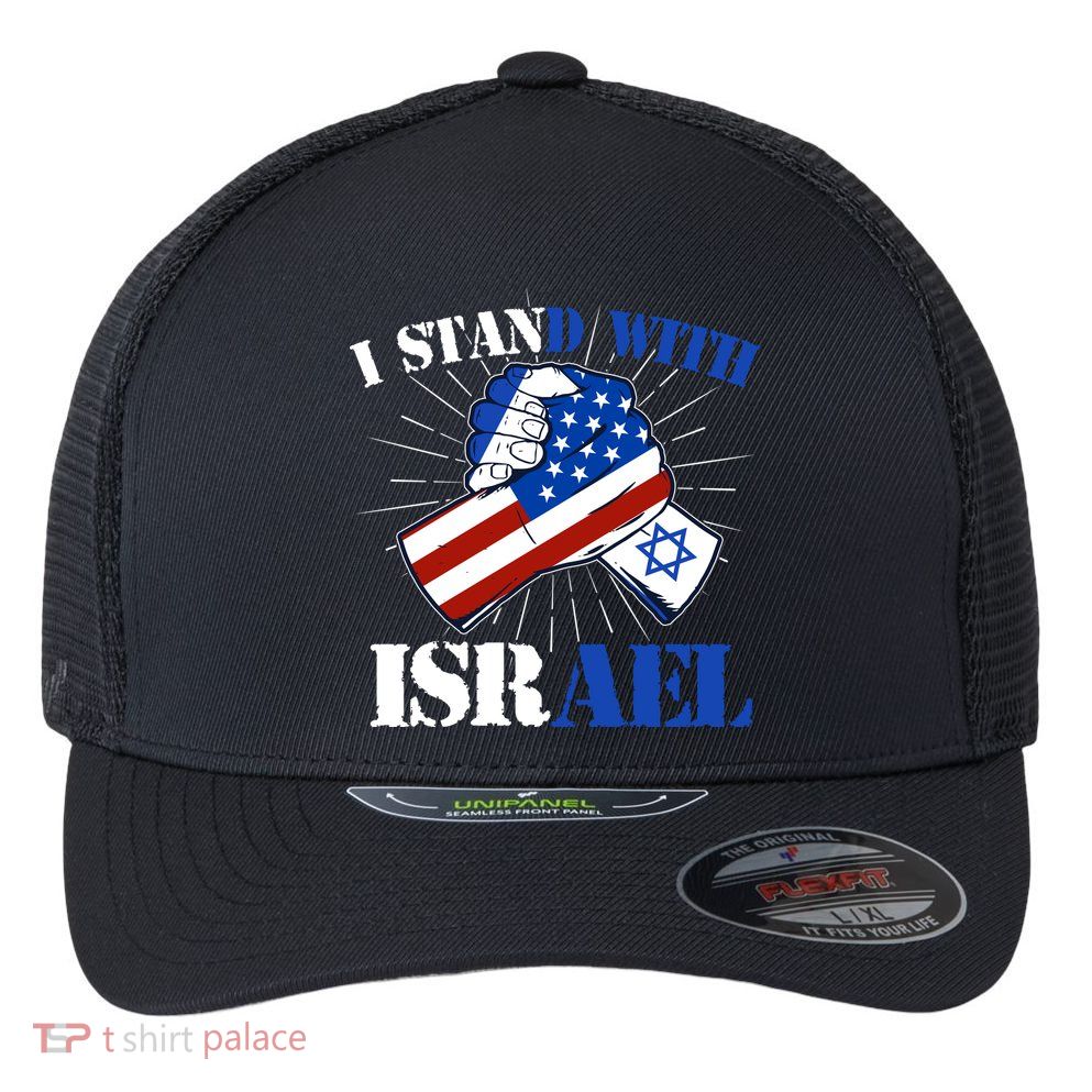I Stand With Israel Flexfit Unipanel Trucker Cap