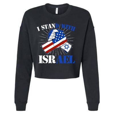 I Stand With Israel Cropped Pullover Crew