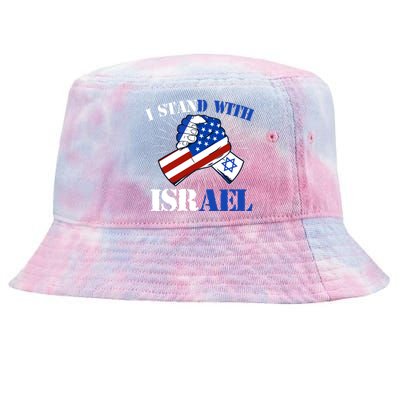 I Stand With Israel Tie-Dyed Bucket Hat