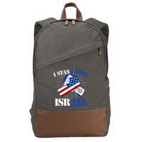 I Stand With Israel Cotton Canvas Backpack