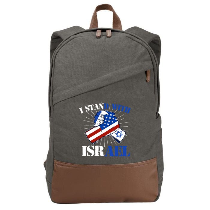 I Stand With Israel Cotton Canvas Backpack