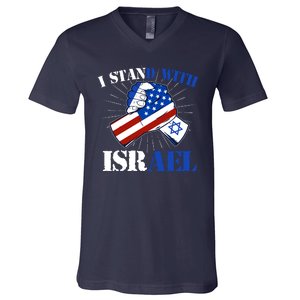 I Stand With Israel V-Neck T-Shirt