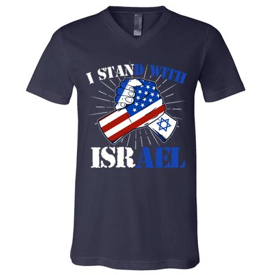 I Stand With Israel V-Neck T-Shirt