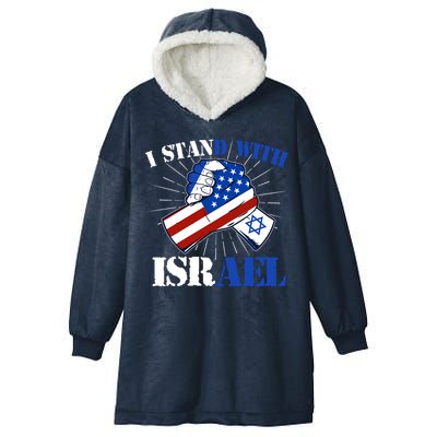 I Stand With Israel Hooded Wearable Blanket
