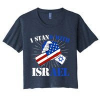 I Stand With Israel Women's Crop Top Tee