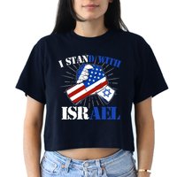I Stand With Israel Women's Crop Top Tee