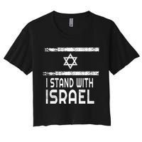 I Stand With Israel Women's Crop Top Tee