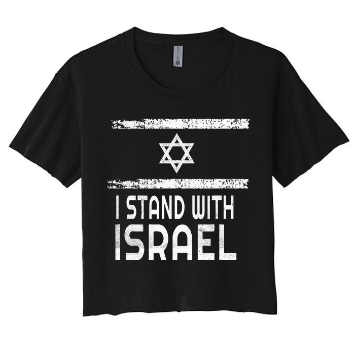 I Stand With Israel Women's Crop Top Tee