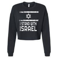 I Stand With Israel Cropped Pullover Crew