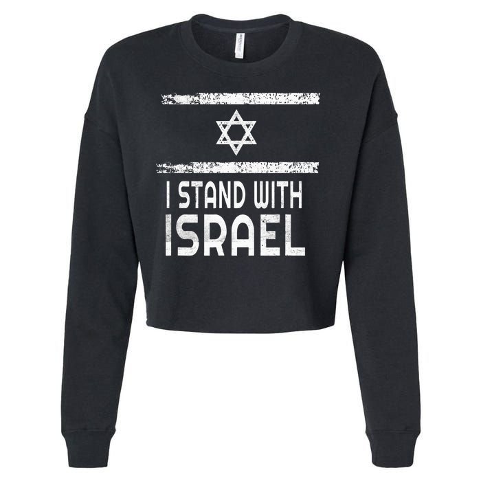 I Stand With Israel Cropped Pullover Crew